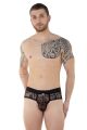 aufgeflockten Tattoo-Motiv Push-up Slip