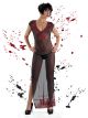 sottoveste flock rossa
