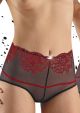 culotte vita alta flock rosso