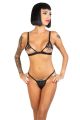 reggiseno triangolo nero macramé