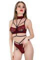 reggiseno balconcino con laccetti e collier love 
