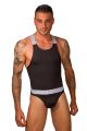 body canotta elastico bianco
