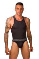 body canotta elastico nero