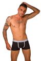 Boxer anatomico nero riga bianca