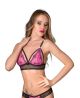REGGISENO PIZZO ROSA CON RETE NERA